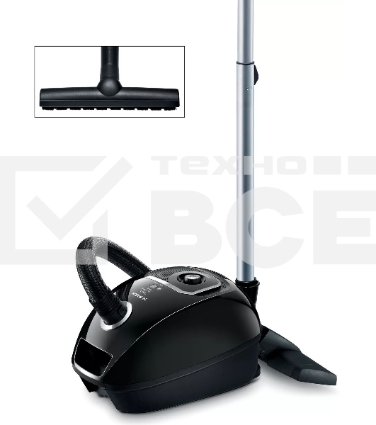 Пылесос Bosch BGLS42230 черный, 2200 Вт, уборка сухая, пылесборник мешок 4 л