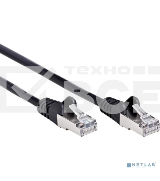 Патч-корд литой AOpen ANP522B-BK-0.5M FTP кат.5e (7/0.16) черный 0,5m