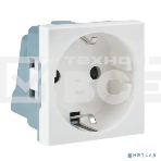 Розетка EKF E2MR16-028-10 45х45 (2 модуля), с заземлением белая, прямая, фото4