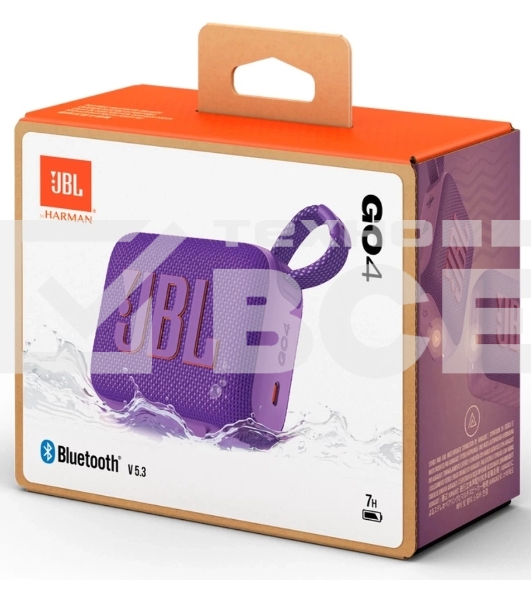 Портативная акустика JBL GO 4, фиолетовый