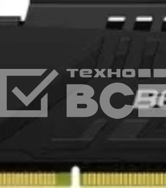 Оперативная память Kingston Fury Beast, DDR5, 16GB (1x16GB), 6400MHz, CL32, с радиатором, чёрный