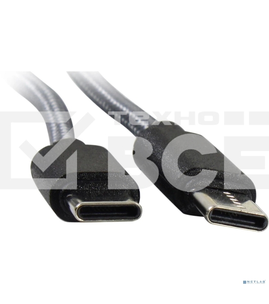 Кабель 5bites TC202-612G Type-C, CM-CM, 60W, 1.2M, серый
