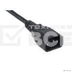 Шнур для блока питания Cabeus, IEC 320 C13, вилка IEC 60320 С14, 1.8 м, 10А, количество проводов и сечении 3x0,75 мм2, цвет: черный, фото 1