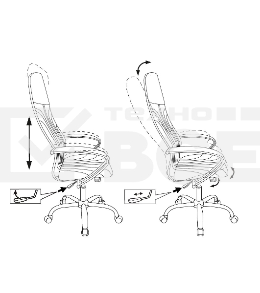 Кресло руководителя Бюрократ CH-610SL черный, ткань