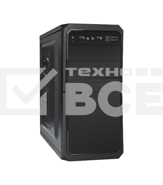 Компьютерный корпус Minitower ExeGate BA-202-UNS500 (mATX, БП UNS500 с вент. 12см, 2хUSB, аудио, черный)