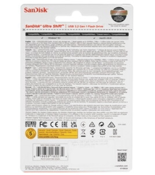 Флешка USB SanDisk Ultra Shift 32Gb, USB 3.0
