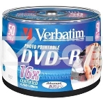 Диск DVD-R Verbatim 4.7Gb 16x Cake Box (50шт) Printable (43533), фото 1