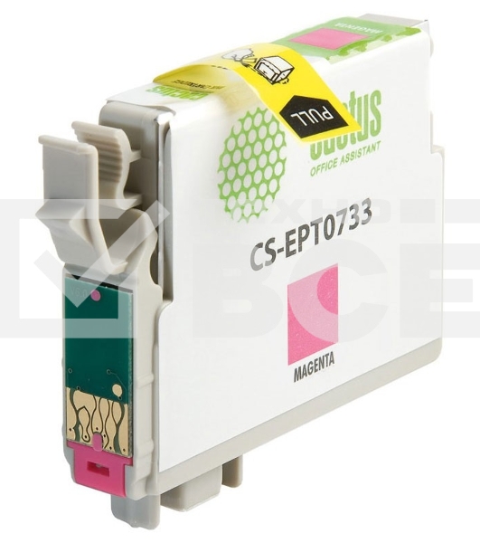 Картридж струйный Cactus CS-EPT0733 пурпурный (11,4 мл) для Epson Stylus С79/C110/СХ3900/CX4900/CX5900/CX7300/CX8300/CX9300