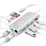 USB адаптер Satechi Aluminum Type-C Multimedia Adapter. Цвет серебряный, фото2