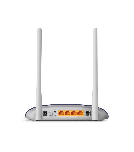 Маршрутизатор TP-Link VDSL/ADSL 300Mbps Wi-Fi VDSL/ADSL Modem Router, 802.11b/g/n, 300Mbps at 2.4GHz, 4 FE LAN ports, 2 fixed antennas, Clound Support, with VDSL splitter, Annex A/B