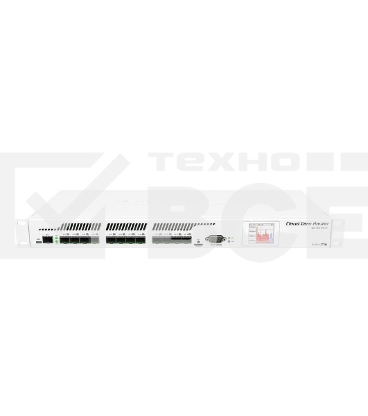 Маршрутизатор Mikrotik CCR1016-12S-1S+ Cloud Core Router 1016-12S-1S+ with Tilera Tile-Gx16 CPU (16-cores, 1.2Ghz per core), 2GB RAM, 12xSFP cages, 1xSFP+ cage, RouterOS L6, 1U rackmount case, Dual PSU, LCD panel