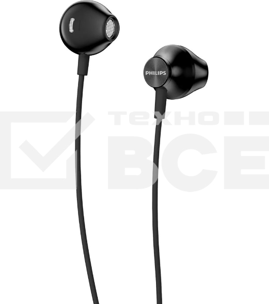 Наушники вкладыши Philips TAUE100BK/00 1.2м черный проводные в ушной раковине
