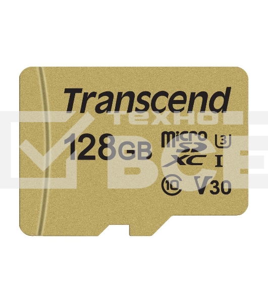 Флеш карта microSD 128GB Transcend microSDXC Ultimate UHS-I U3, V30, (SD адаптер), MLC