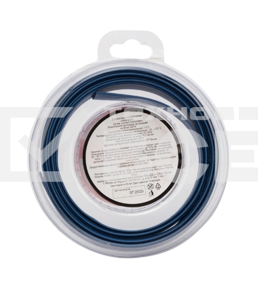 Трубка термоусаживаемая Rexant 10.0/5.0мм синяя. ролик 2.44м