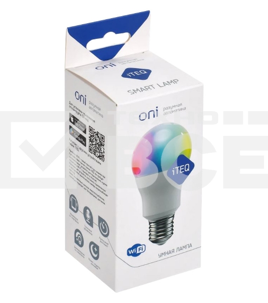 Умная лампа IEK iTEQ SMART E27 9.4Вт Wi-Fi (упак.:1шт) (IT-L220E27-YR004-WB)
