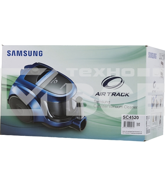 Пылесос Samsung VCC4520S36 синий/черный, 350/1600 Вт, уборка сухая, пылесборник контейнер 1.3 л