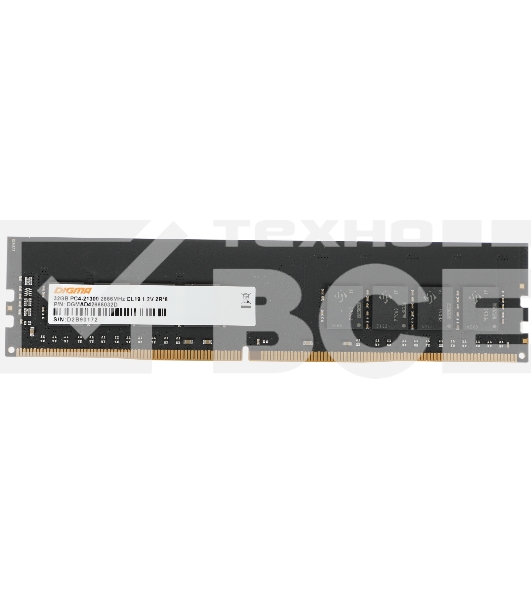 Оперативная память Digma, DDR4, 32GB (1x32 GB), 2666 MHz, CL19
