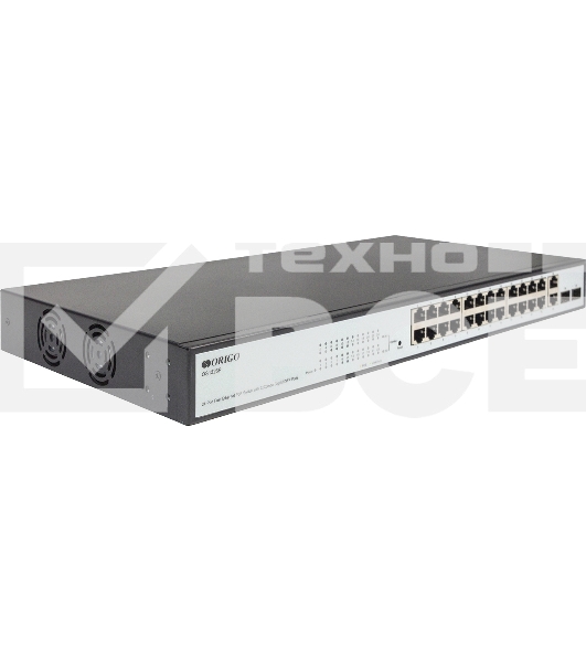 Коммутатор Smart Managed Switch 24x100Base-TX PoE, 2xCombo 1000Base-T/SFP, PoE Budget 280W, 19