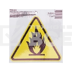 Наклейка знак пожарной безопасности 'Пожароопасно' с хедером; 150х150х150 мм REXANT, фото 1