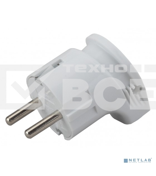 Вилка ЭРА с/з угловая 16A белая (24/480/3840)