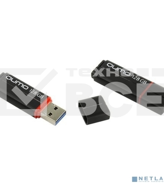 Флеш диск QUMO 128GB SPEEDSTER 3.0 BLACK, цвет корпуса черный (QM128GUD3-SP-black)