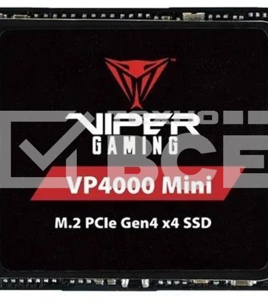 Накопитель SSD Patriot VP4000 Mini, 1Tb, PCIe 4.0 x4, M.2 2230, NVMe, R/W 5000/3500, с радиатором