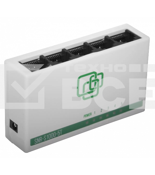 Коммутатор SNR SNR-S1000-5T, 10/100BaseT, количество портов 5 шт, (L2)