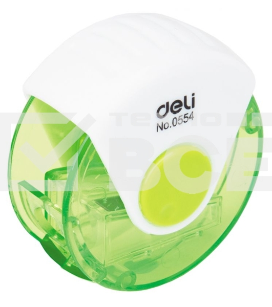 Точилка для карандашей ручная Deli E0554 1 отверстие пластик ассорти европодвес