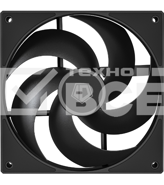 Вентилятор для корпуса ID-Cooling AS-140-K черный, 140 мм, 1800 об/мин, 24.9 дБ, 4 pin