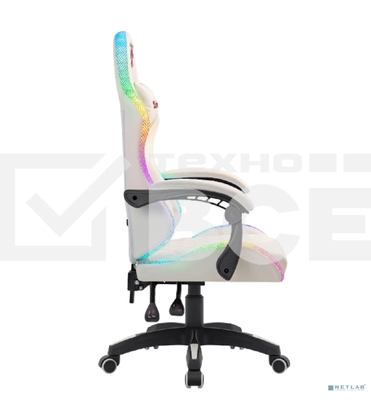 Кресло игровое Defender Energy белый, RGb, класс 4, PU
