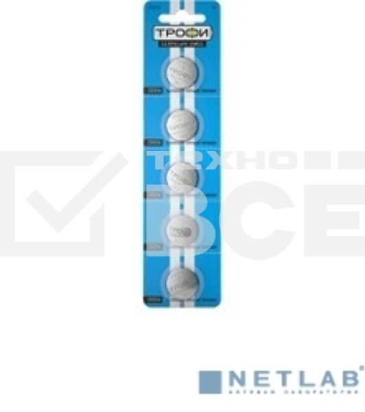 Батарейка Трофи CR2016-5BL (100/1000/78000)