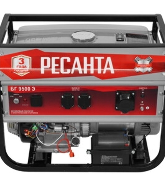 Электрогенератор бензиновый Ресанта БГ 9500 Э, 8 кВт, 75 дБ, 81.42 кг