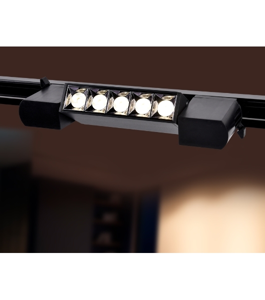 Трековый однофазный светодиодный светильник Ambrella light GL6688 BK черный LED 6W 4200K 24°