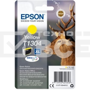 Картридж струйный Epson C13T13044012 желтый для Epson SX525WD/SX535WD/B42WD/BX320FW/BX625FWD/BX635FWD/WF-7015/7515/7525 (10.1мл)
