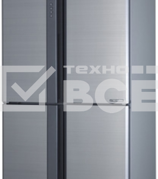 Холодильник Sharp SJ-EX98FSL серебристый трёхкамерный  394/211л морозилка снизу Side by Side