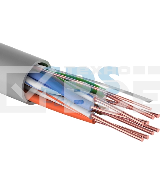 Кабель UTP PROconnect 4PR 24AWG, CU (медь), CAT5E, 100 МГц, PVC, серый, бухта 100 м