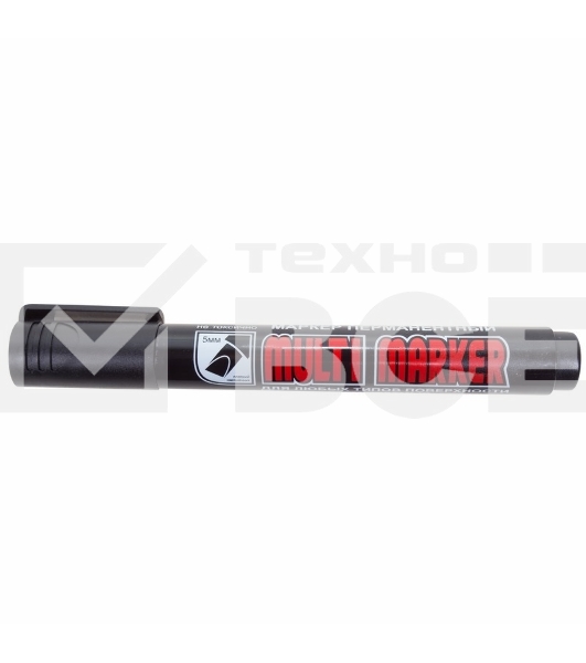 Маркер перманентный Crown «Multi Marker Chisel» 5 мм, черный, скошенный