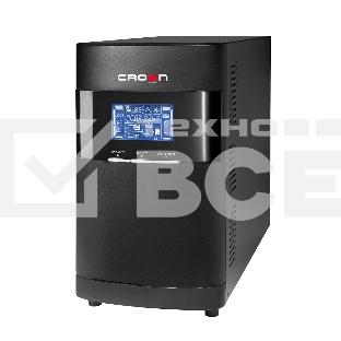 Источник бесперебойного питания CROWN On-Line CMUOA-350-2K EURO 2000VA/1800W, корпус металл, TOWER, АКБ 6*12V/7AH, PF-0.9, AVR 110-300V, порт RJ-11/45+USB/RS-232, EPO, розетки 4*EURO, входной кабель 2 м, вентилятор охлаждения, автомат, слот для SNMP, порт