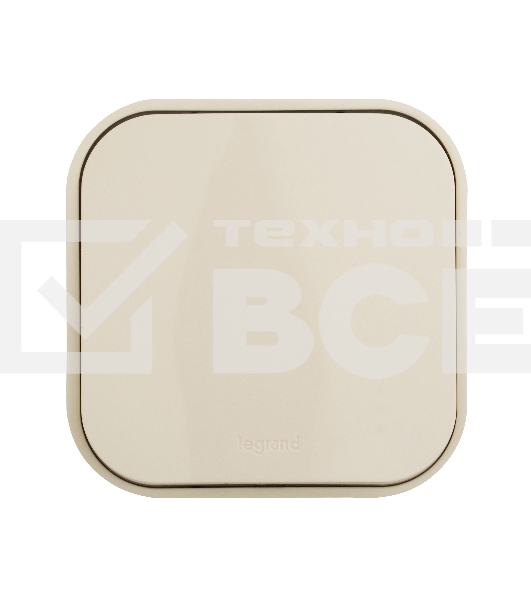 Выключатель 10A 1-клав., сл. кость Quteo