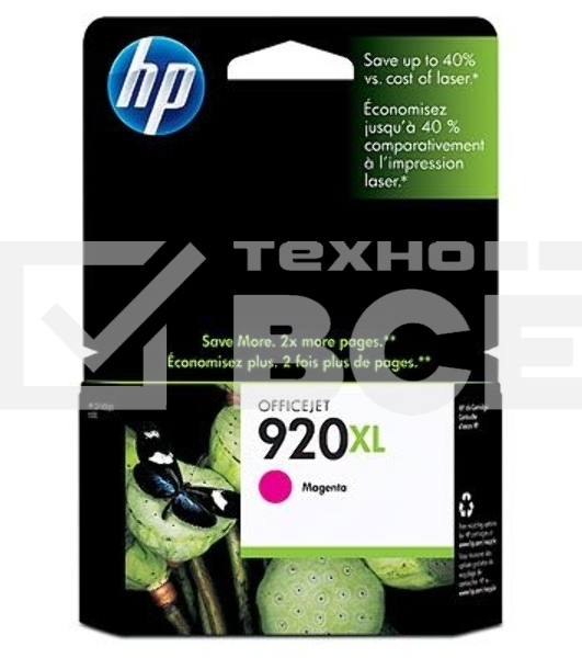 Картридж струйный HP 920XL CD973AE пурпурный для HP OJ 6000/6500 (700 стр.)