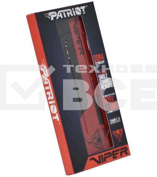Оперативная память Patriot Viper Elite II, DDR4, 16GB (1x16 GB), 2666 MHz, CL16, радиатор, красный