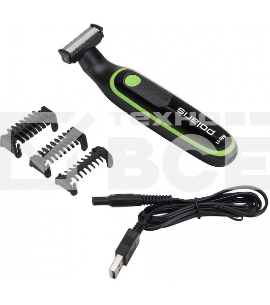 Машинка для стрижки Polaris PHC 0303RB черный/лайм 240Вт