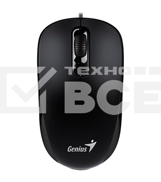 Мышь проводная Genius DX-110 черный, 1000 dpi, USB, кнопки - 3