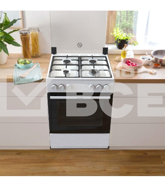 Комбинированная плита Gorenje GK6A20WF белый реш.чугун