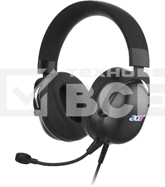Наушники с микрофоном Acer AHW122 черный 2.1м мониторные USB оголовье (ZL.HDSCC.01U)