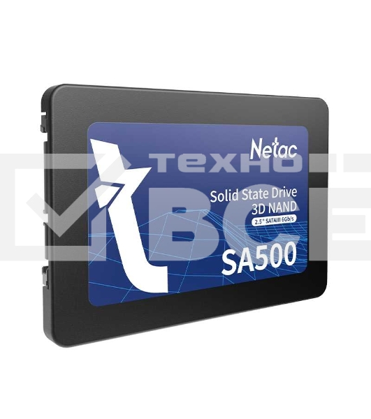 Накопитель SSD Netac SA500, 128Gb, SATA III, 2.5