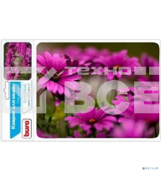 Коврик для мыши Buro BU-M20045 рисунок/цветы