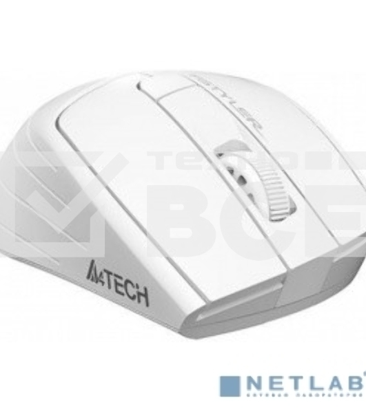 Мышь беспроводная A4Tech Fstyler FG30 белый/серый, 2000 dpi, радиоканал, USB, кнопки - 5