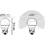 Лампа светодиодная Gauss Elementary 10Вт цок.:E27 шар 220B 4100K св.свеч.бел.нейт. (упак.:10шт) (53220), фото 1