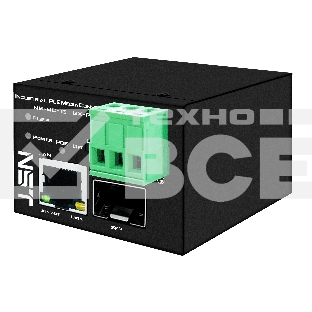 Промышленный компактный Ultra PoE медиаконвертер Gigabit Ethernet, SFP 1000Мбит/c, RJ45 10/100/1000Мбит/c, поддержка LFP. Порт PoE: до 90W (IEEE 802.3af/at/bt). Автоматическое определение PoE устройств. Суммарная мощность PoE - до 90W; Встроенная грозозащита 6kV. Питание: 1 x вход DC37-57V(93W), БП в комплект НЕ входит. Монтаж на DIN-рейку (крепление в комплекте); Размеры (ШхВхГ): 36х44х45мм. Вес: 0,15кг. Рабочая температура: -40…+80°С.